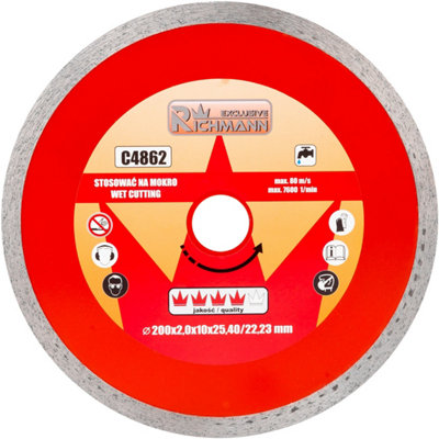 RICHMANN C4862 tile cutting disc 200mm, 2mm thick, bore 25.4 / 22.2mm