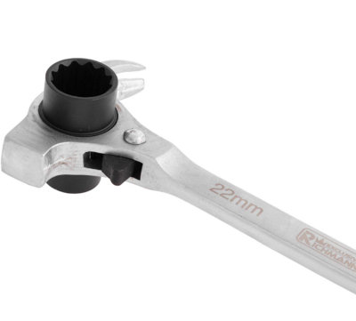 RICHMANN C7497, scaffolding double reversible ratchet wrench spanner 19x22 mm