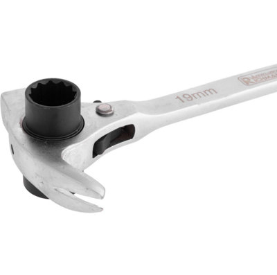 RICHMANN C7497, scaffolding double reversible ratchet wrench spanner 19x22 mm
