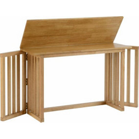 Richmond Foldaway Dining Table - L80 x W120 x H77 cm - Oak Varnish