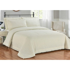Richmond Ivory Duvet Cover Set Luxury Super King Bedding Set With Pillowcases Embroidered