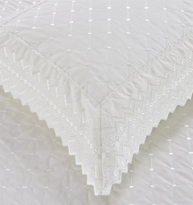 Richmond White Duvet Cover Set Luxury Double Bedding Set With Pillowcases Embroidered