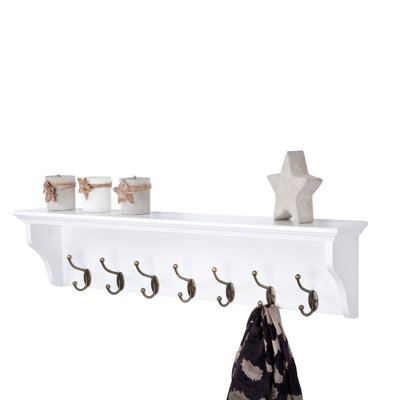 Crocodile Head Teeth Coat Rack Shelf Wall-Mounted Hook Rack with 5 Hook &  Storage Shelf for Hallway, Bathroom, Living Room, Bedroom : : Home