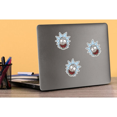 Rick And Morty Deluxe Faces Rick Stickers (Pack of 50) Multicoloured ...