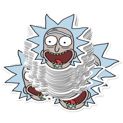 Rick And Morty Deluxe Vinyl Expressions Rick Stickers Multicoloured ...