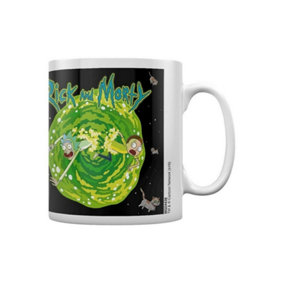 Rick And Morty Floating Cat Dimension Mug Black/Green (One Size)