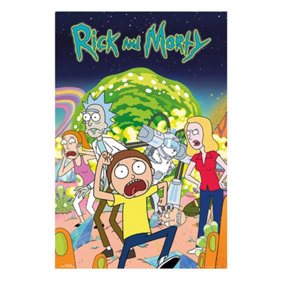 Rick And Morty Group Poster Multicoloured (One Size)