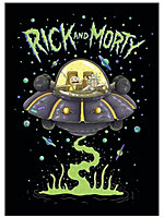 Rick and Morty Spaceship Fleece Blanket