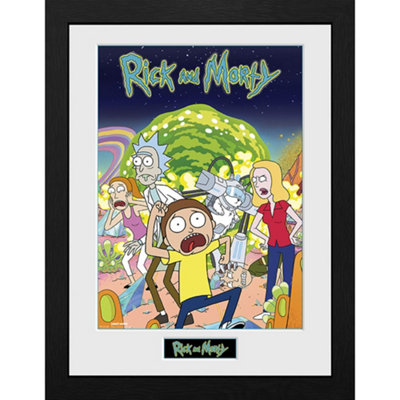 Rick & Morty Compilation 30 x 40cm Framed Collector Print | DIY at B&Q