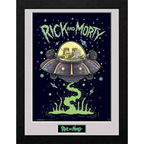 Rick & Morty Ship 30 x 40cm Framed Collector Print