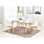 Rico Halo Dining Set with White Table and 4 White Chairs