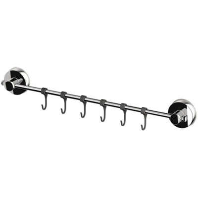 RIDDER Towel Rail with Hooks 55.5x6.5x4.6 cm Chrome 12120100 Price Comparisons | Compare The Build