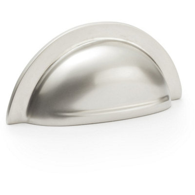 Ridged Cup Handle - Satin Nickel - 76mm Centres Solid Brass Shaker ...