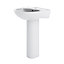Ridley Ceramic Bundle with Close Coupled Toilet Pan & Cistern, Soft Close Seat, 1 Tap Hole 560mm Basin & Full Pedestal - Balterley