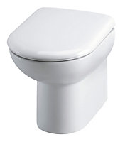 Ridley D Shape Back To Wall Toilet Pan & Soft Close Seat - White - Balterley
