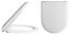 Ridley D Shape Back To Wall Toilet Pan & Soft Close Seat - White - Balterley