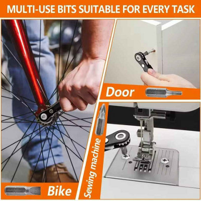 Right Angle Ratcheting Screwdriver & Bit Set - 90° Hex Drive For Tight Spaces (11 Pc) 8 thumbnail image