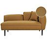 Right Hand Boucle Chaise Lounge Mustard CHEVANNES