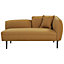 Right Hand Boucle Chaise Lounge Mustard CHEVANNES