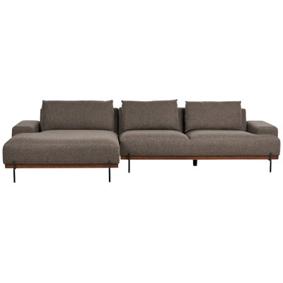 Right Hand Corner Fabric Sofa Brown MARIFERD