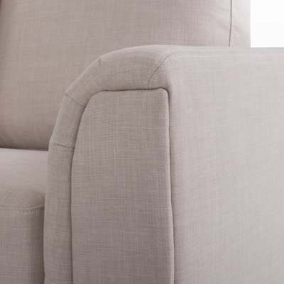 Right Hand Fabric Corner Sofa Beige OSLO