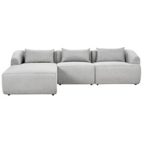 Right Hand Fabric Corner Sofa Grey SVANSELE