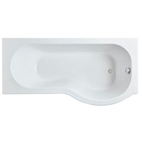 Right Hand P-Shaped Shower Bath - 1700mm