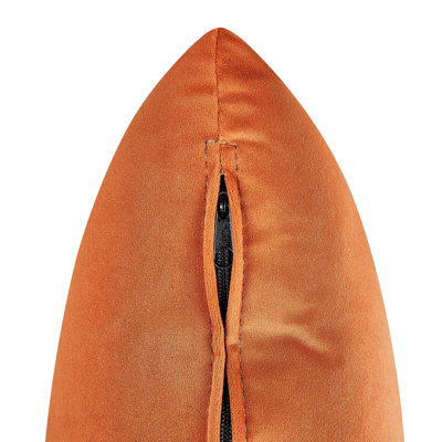 Right Hand Velvet Chaise Lounge Orange LE CRAU
