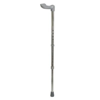 Right Handed Ergonomic Handled Walking Stick - 12 Height Settings - Medium