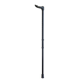 Right Handed Ergonomic Handled Walking Stick - Palm Grip - 14 Heght Settings