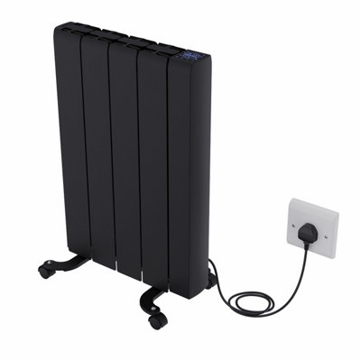 Right Radiators 1000W Electric Ceramic Portable Radiator Wall Mounted Smart WIFI Control Heater Black