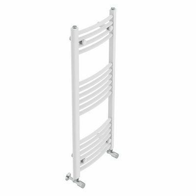 Right Radiators 1000x400 mm Curved Heated Towel Rail Radiator Bathroom Ladder Warmer White