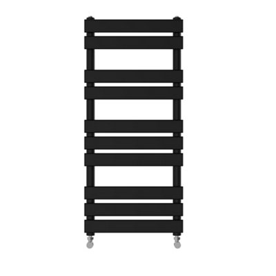 Right Radiators 1000x450 mm Designer Flat Panel Heated Towel Rail Radiator Bathroom Warmer Heating Black