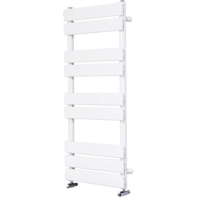 Right Radiators 1000x450 mm Flat Panel Heated Towel Rail Radiator Bathroom Ladder Warmer White