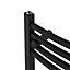 Right Radiators 1000x500 mm Curved Heated Towel Rail Radiator Bathroom Ladder Warmer Black