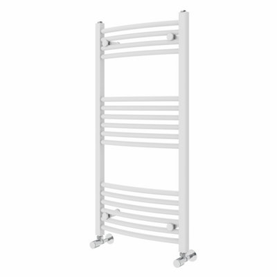 Right Radiators 1000x500 mm Curved Heated Towel Rail Radiator Bathroom Ladder Warmer White