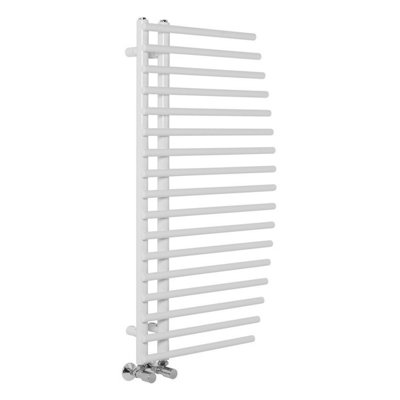 Right Radiators 1000x550 mm Curved Ladder Warmer Rads Designer Heated Towel Rail Radiator White