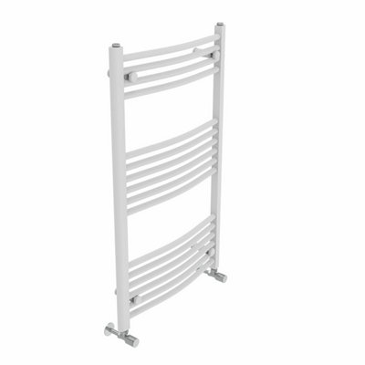 Right Radiators 1000x600 mm Curved Heated Towel Rail Radiator Bathroom Ladder Warmer White