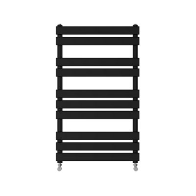 Right Radiators 1000x600 mm Designer Flat Panel Heated Towel Rail Radiator Bathroom Warmer Heating Black