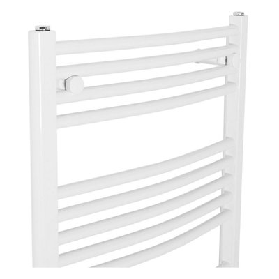 Right Radiators 1100x600 mm Bathroom Curved Heated Towel Rail Radiator Warmer Ladder White