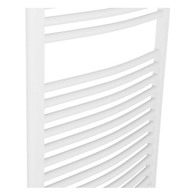 Right Radiators 1100x600 mm Bathroom Curved Heated Towel Rail Radiator Warmer Ladder White