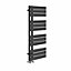 Right Radiators 1126x500 mm Designer Flat Panel Heated Towel Rail Radiator Bathroom Ladder Warmer Black