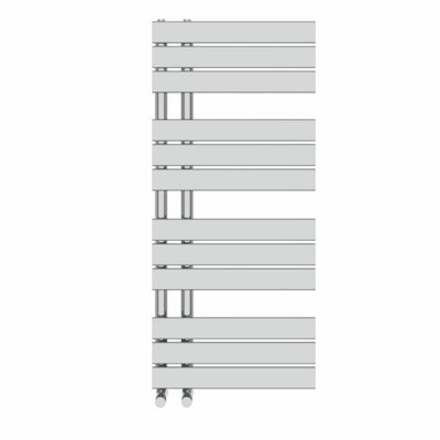 Right Radiators 1126x500 mm Designer Flat Panel Heated Towel Rail Radiator Bathroom Ladder Warmer Chrome