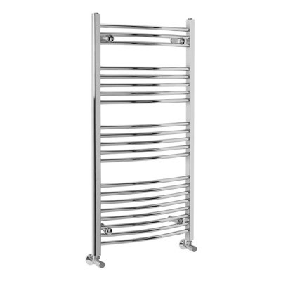 Right Radiators 1150x600 mm Bathroom Curved Heated Towel Rail Radiator Warmer Ladder Chrome