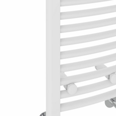 Right Radiators 1200x300 mm Curved Heated Towel Rail Radiator Bathroom Ladder Warmer White