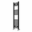 Right Radiators 1200x300 mm Straight Heated Towel Rail Radiator Bathroom Ladder Warmer Black