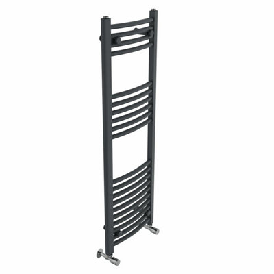Right Radiators 1200x400 mm Curved Heated Towel Rail Radiator Bathroom ...