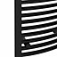 Right Radiators 1200x400 mm Curved Heated Towel Rail Radiator Bathroom Ladder Warmer Black