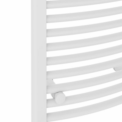 Right Radiators 1200x400 mm Curved Heated Towel Rail Radiator Bathroom Ladder Warmer White