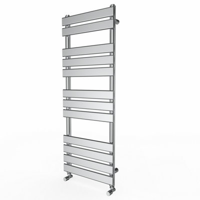 Right Radiators 1200x450 mm Designer Flat Panel Heated Towel Rail Radiator Bathroom Warmer Heating Chrome